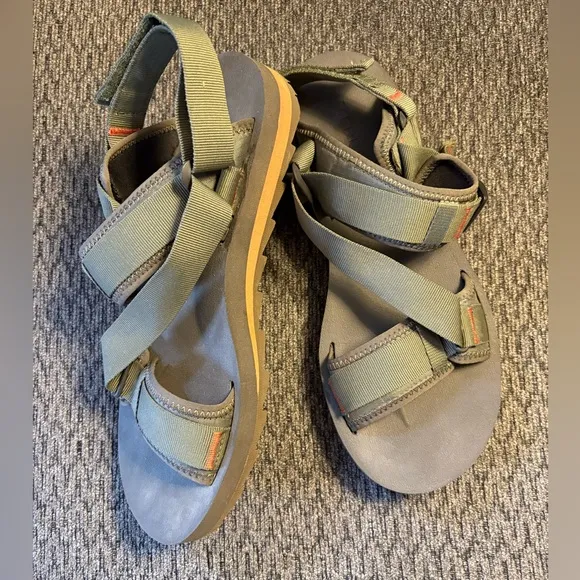 Merrell Alpine Adjustable Strap Outdoor Sandals In Olive Mens Size 12