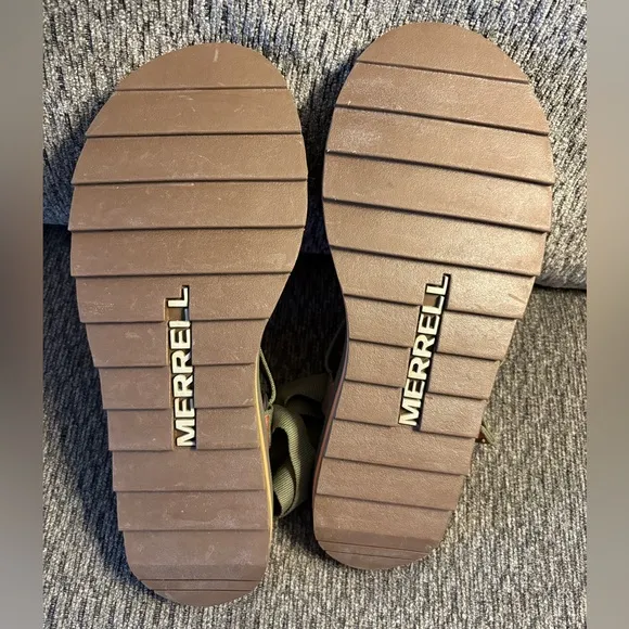 Merrell Alpine Adjustable Strap Outdoor Sandals In Olive Mens Size 12