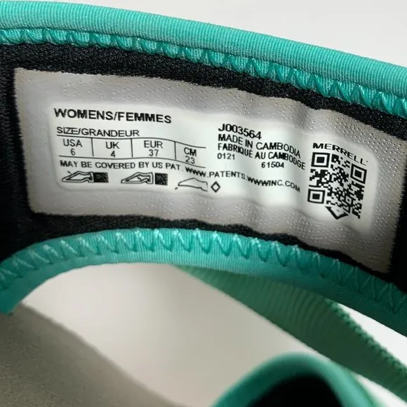 Merrell Alpine Strap Sport Sandals Mint Green Size 6 NEW
