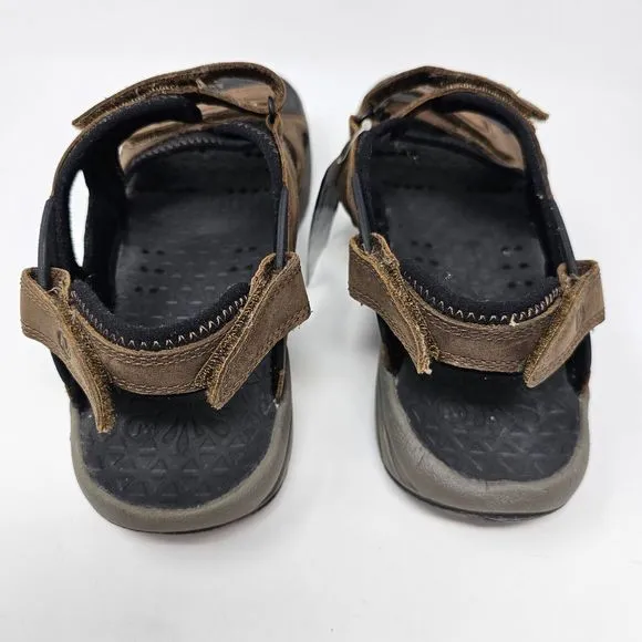 Merrell Dark Earth Brown Sandals Mens Size 11 Vibram Soles Removable Back Strap