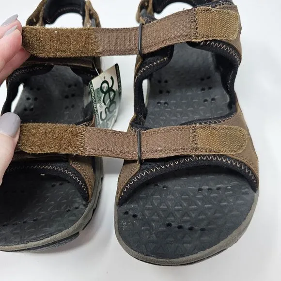 Merrell Dark Earth Brown Sandals Mens Size 11 Vibram Soles Removable Back Strap