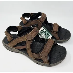 Merrell Dark Earth Brown Sandals Mens Size 11 Vibram Soles Removable Back Strap