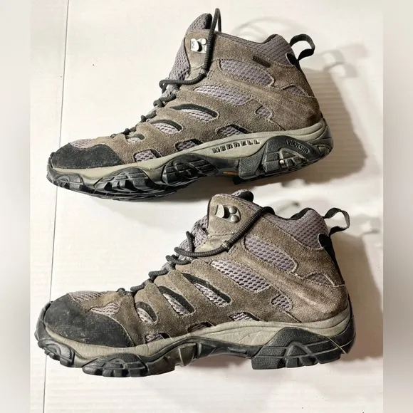 Merrell Moab 2 Beluga Boots Men’s 10 Brown Vibram Hiking Outdoor Gorpcore Cabin