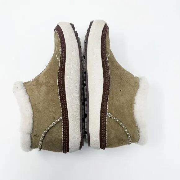 Merrell Tan Suede Spirit Tibet Low Boots Women's Size 8 EUC Lined Pull On