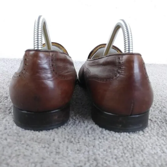 Mezlan Havana Tassel Loafers Mens 7.5 M Dress Shoes Cap Toe Brown Leather Spain