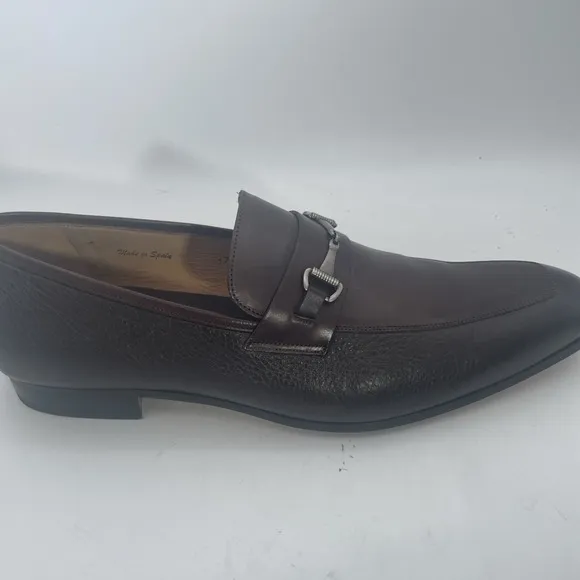 Mezlan Pegg Brown Apron Toe Horsebit Loafer Cognac 12 M Spain
