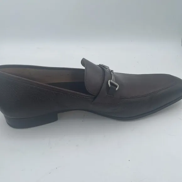 Mezlan Pegg Brown Apron Toe Horsebit Loafer Cognac 12 M Spain