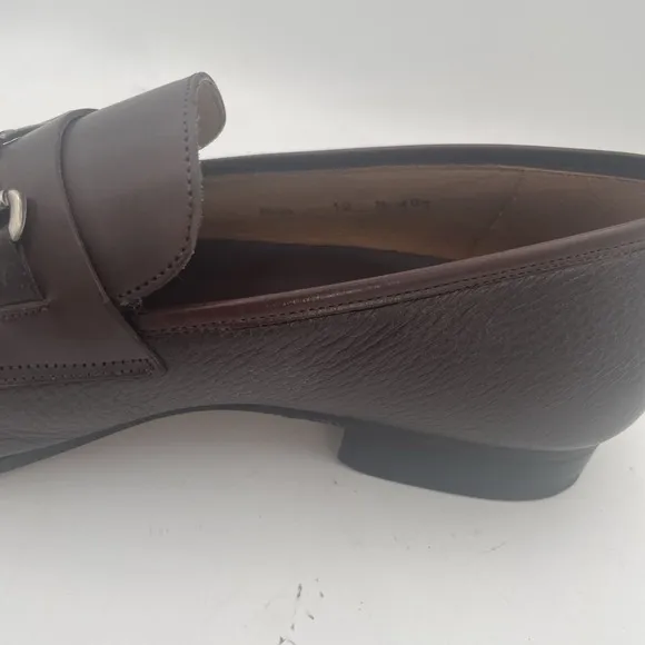 Mezlan Pegg Brown Apron Toe Horsebit Loafer Cognac 12 M Spain