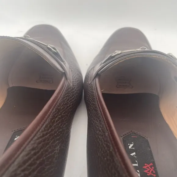 Mezlan Pegg Brown Apron Toe Horsebit Loafer Cognac 12 M Spain