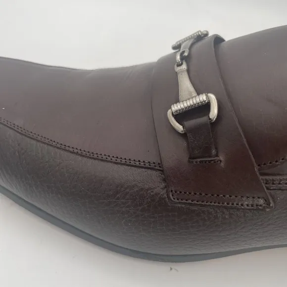 Mezlan Pegg Brown Apron Toe Horsebit Loafer Cognac 12 M Spain