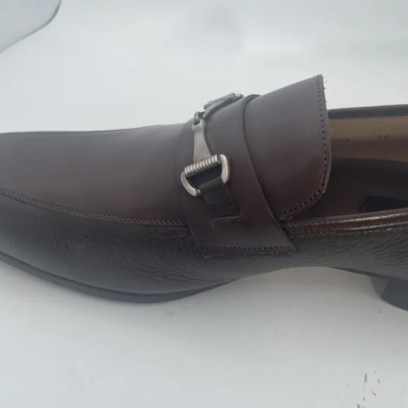 Mezlan Pegg Brown Apron Toe Horsebit Loafer Cognac 12 M Spain
