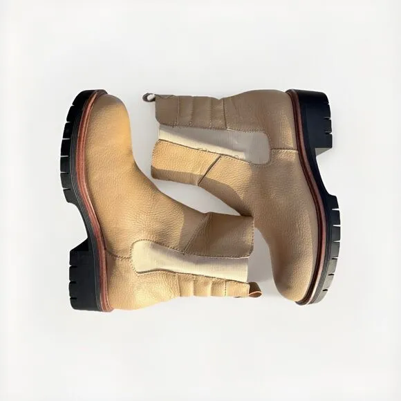 MIA Clara Pull On Tan Mid-Calf Platform Boots – Women’s Size 7