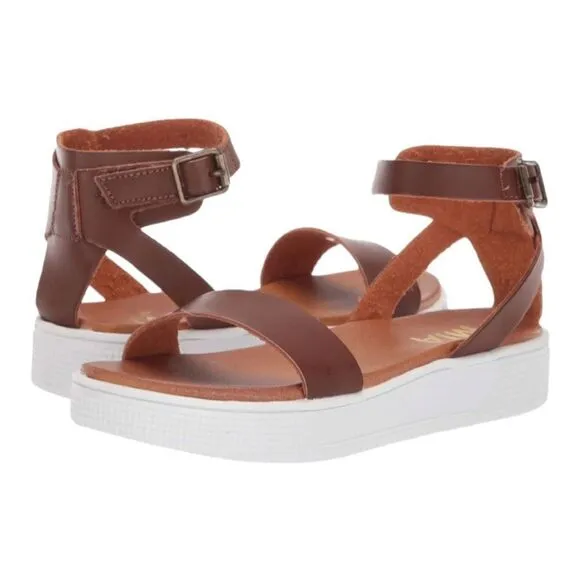 MIA KIDS Little Ellen Girl's Cognac Ankle Strap Platform  Sandals Size 5 NEW