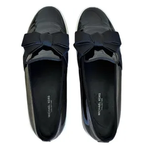 🌹MICHAEL KORS COLLECTION Black Patent Leather Slip-Ons w/ Bow🌹