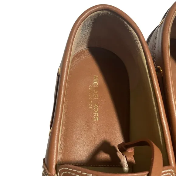 MICHAEL KORS COLLECTION Women’s Size 9.5 Kearney Leather Boat Shoe loafers