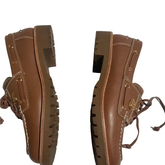 MICHAEL KORS COLLECTION Women’s Size 9.5 Kearney Leather Boat Shoe loafers