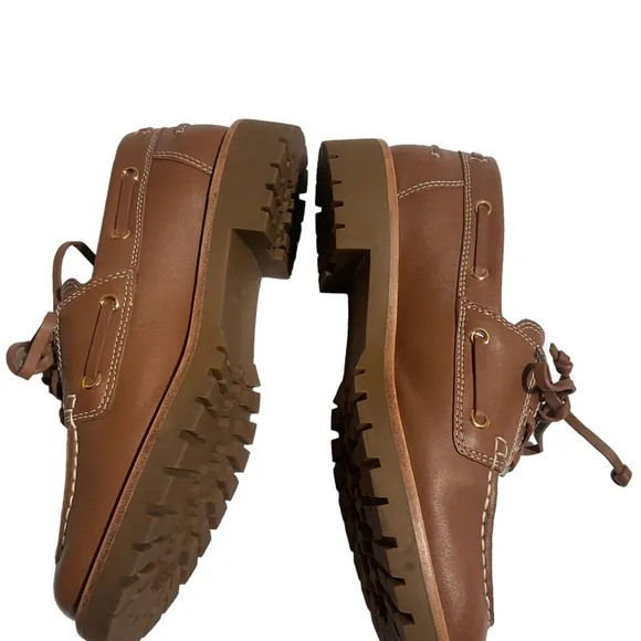 MICHAEL KORS COLLECTION Women’s Size 9.5 Kearney Leather Boat Shoe loafers