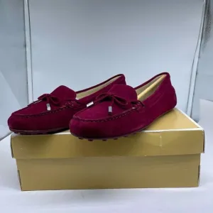Michael Kors Daisy moc merlot suede slip on Moccasin loafer flats size 10M