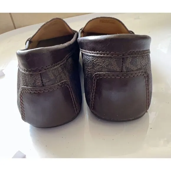 Michael Kors Everett Authentic Brown Logo Slip On Shoes Flats