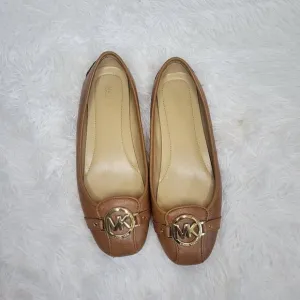 Michael Kors Fulton Brown Leather Flats Size 8.5M