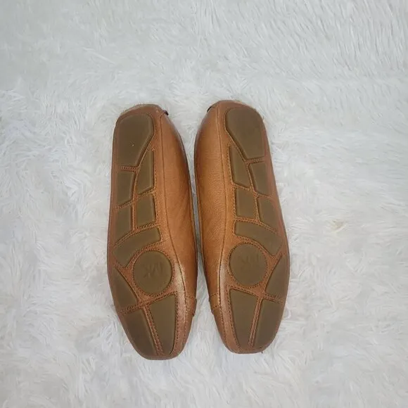 Michael Kors Fulton Brown Leather Flats Size 8.5M