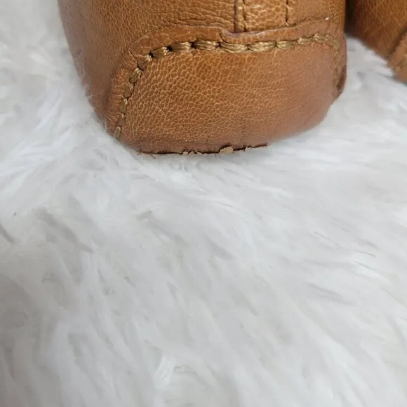 Michael Kors Fulton Brown Leather Flats Size 8.5M