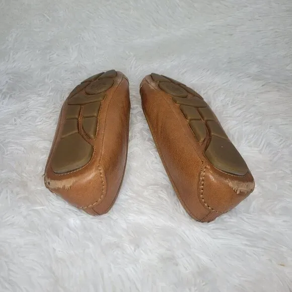 Michael Kors Fulton Brown Leather Flats Size 8.5M