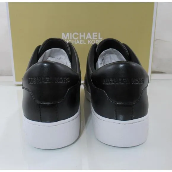 Michael Kors Keaton Zip Slip On Sneakers MK Logo Black Size 7