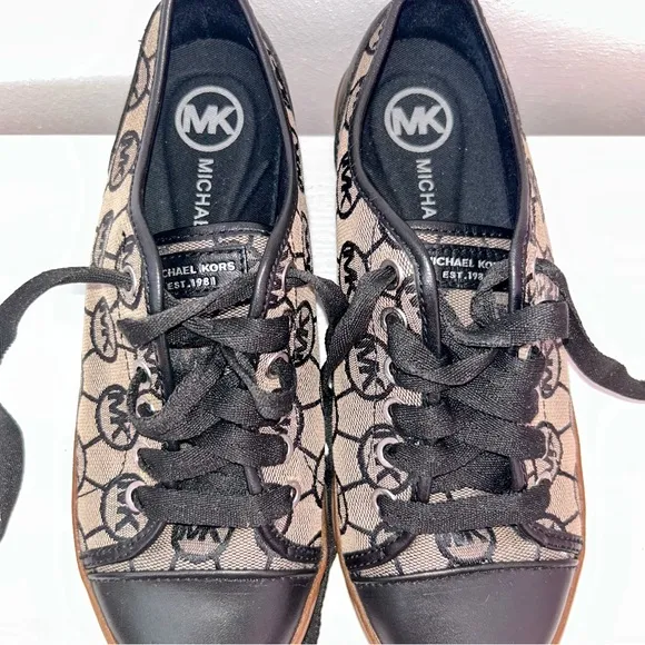 Michael Kors Logo Sneakers Black and Brown.