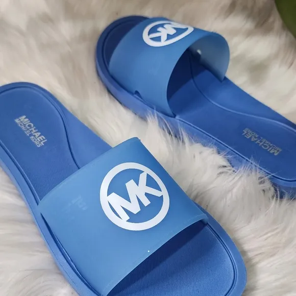 Michael Kors OCEAN BLUE Women's slide sandals New