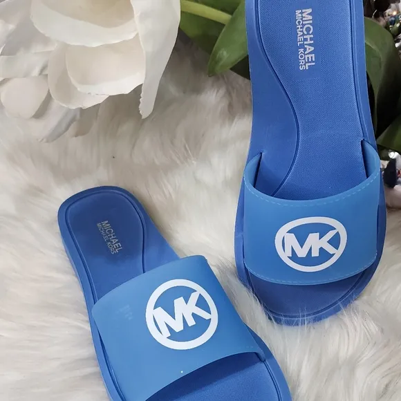 Michael Kors OCEAN BLUE Women's slide sandals New