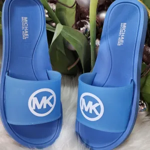 Michael Kors OCEAN BLUE Women's slide sandals New