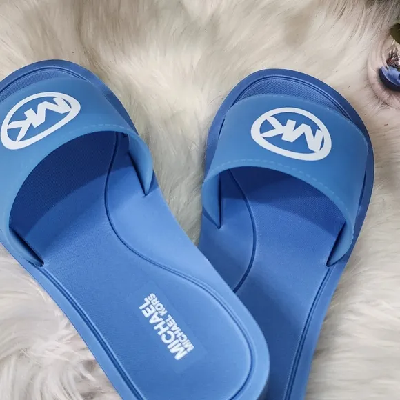 Michael Kors OCEAN BLUE Women's slide sandals New
