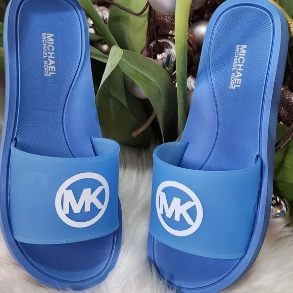 Michael Kors OCEAN BLUE Women's slide sandals New