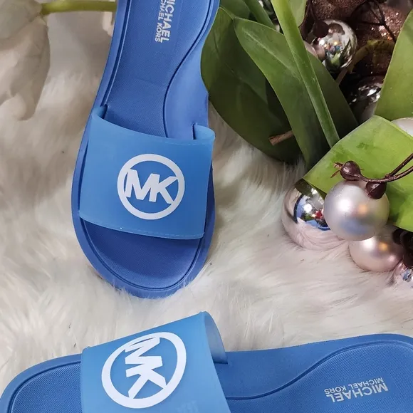 Michael Kors OCEAN BLUE Women's slide sandals New