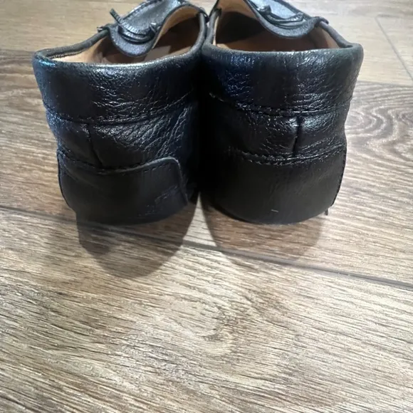Michael Kors Women's Everett Mocs Black Leather Logo Flats