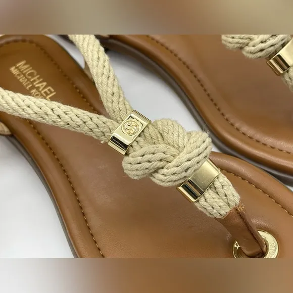 Michael Kors  Women’s Knotted Rope Flat Thong Sandal
