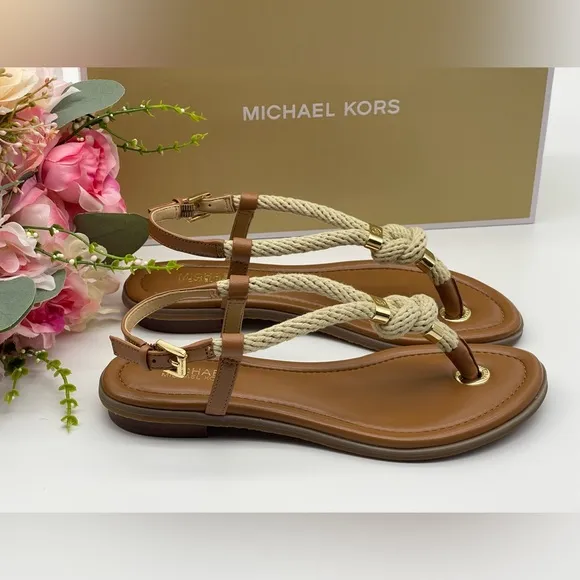 Michael Kors  Women’s Knotted Rope Flat Thong Sandal