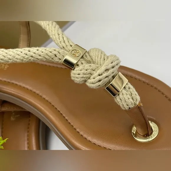 Michael Kors  Women’s Knotted Rope Flat Thong Sandal