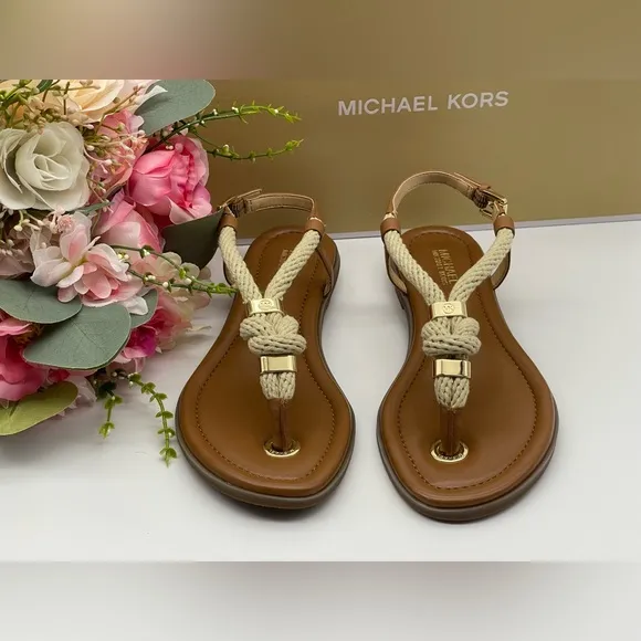 Michael Kors  Women’s Knotted Rope Flat Thong Sandal