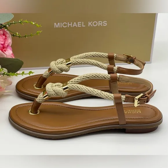 Michael Kors  Women’s Knotted Rope Flat Thong Sandal