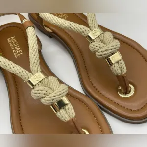 Michael Kors  Women’s Knotted Rope Flat Thong Sandal