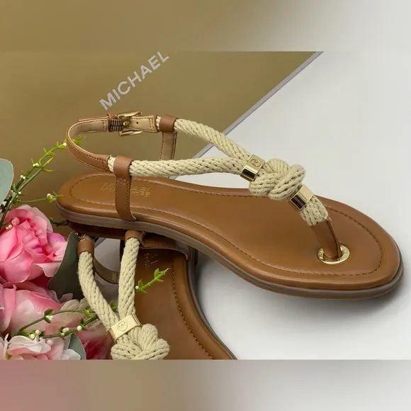 Michael Kors  Women’s Knotted Rope Flat Thong Sandal
