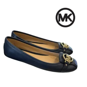 Michael Kors Women's Navy Leather Slp-on Ballet Flats 9