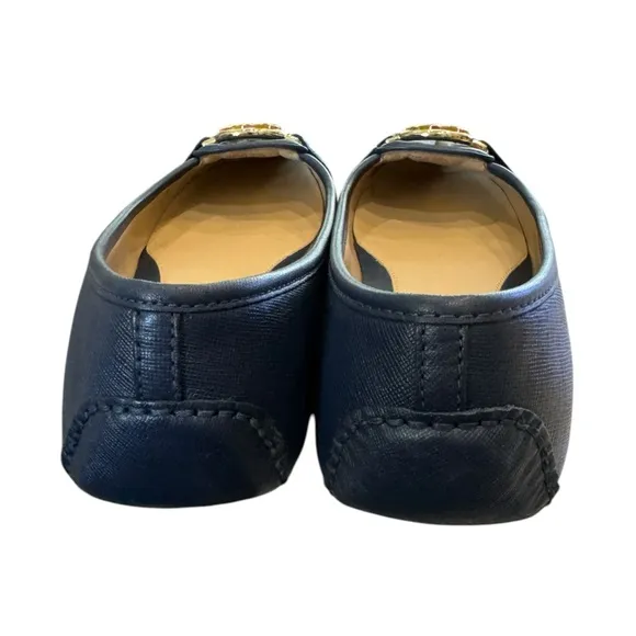 Michael Kors Women's Navy Leather Slp-on Ballet Flats 9