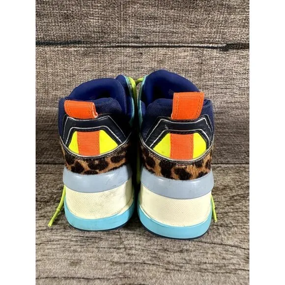 Michael Kors Womens Olympia Sig Semi Lux Trainer Sneakers Multi Color Sz 7