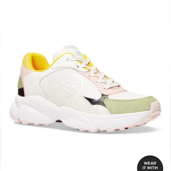 MICHAEL Lace-Up Trainer Sneakers, 7