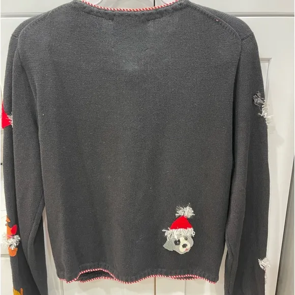 MICHAEL SIMON SIZE L CHRISTMAS THEMED DOG SWEATER