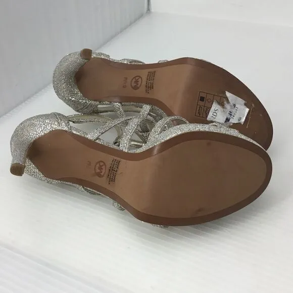 Michael Kors Sandra Glitter Caged Dress Sandals B4