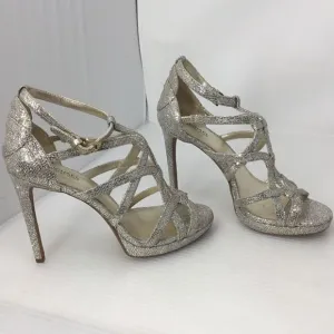 Michael Kors Sandra Glitter Caged Dress Sandals B4